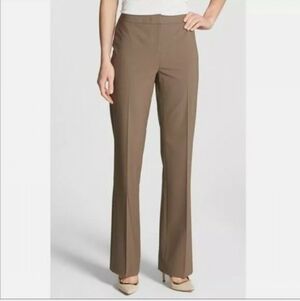 Lafayette 148 Virgin Wool Tailored Trousers, Toast Brown, Size 14, NWT